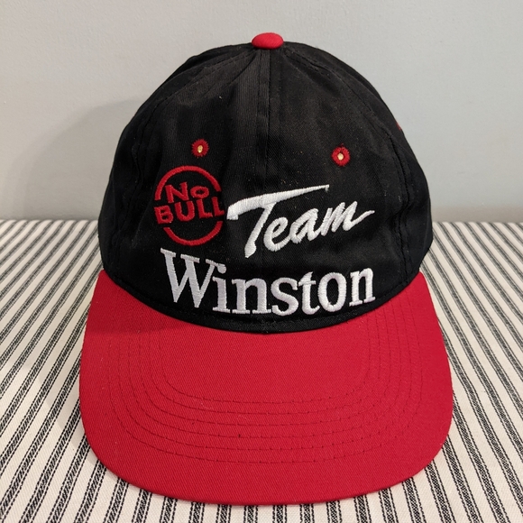 vintage 90's Winston Racing‎ Nascar NO BULL series strapback hat - Picture 1 of 12